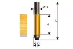 Фреза кромочная прямая ф12,7х13мм хв. 8мм Энкор 46162 46162