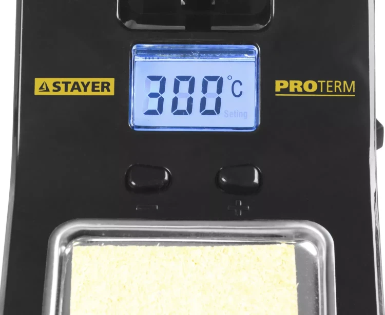 Паяльная станция STAYER "PROFI" цифровая с ЖК дисплеем, диапазон 160-520°C, шаг 10°C, 48Вт 55370 купить в Тобольске