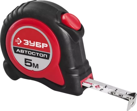 Рулетка ЗУБР &quot;МАСТЕР&quot;, двухкомпонентный корпус, автостоп, 5м/19мм 34052-05-19 купить в Тобольске