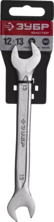 Ключ ЗУБР &quot;МАСТЕР&quot; гаечный рожковый, Cr-V сталь, хромированный, 12х13мм 27010-12-13 купить в Тобольске
