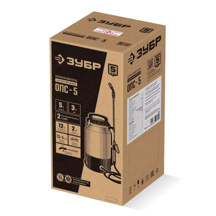 ЗУБР 5 л, аккумуляторный опрыскиватель (ОПС-5) купить в Тобольске