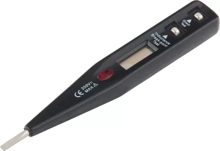 Тестер напряжения 12–220 В жидкокристаллический дисплей с неоновой лампочкой SPARTA 130855 купить в Тобольске