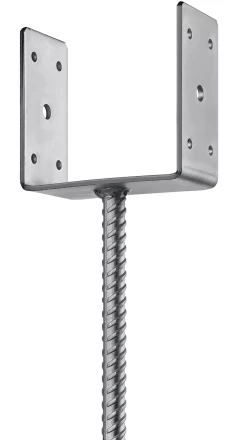 ЗУБР ОС-U, 121 x 120 x 60 мм, U-образное основание столба (310286-120) купить в Тобольске