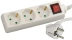 Удлинитель СВЕТОЗАР электрический с заземлением, выключателем, евро, с защитными шторками, 3 гнезда, 3м SV-55035-3 купить в Тобольске