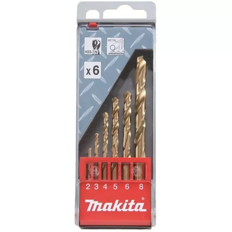 Набор сверл по металлу HSS-Tin Makita, D-43555, 6 шт купить в Тобольске