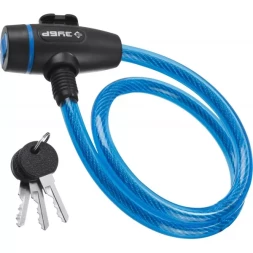 Замок ЗУБР "ПРОФЕССИОНАЛ", тросовый, 3 ключа в комплекте, длина троса 650мм, d 10мм 37261-65_z01