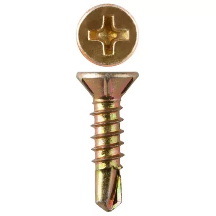 Саморезы ЗУБР со сверлом для оконного профиля, жёлтопассивированные, 3.9x16мм, 20шт 4-300236-39-016 купить в Тобольске