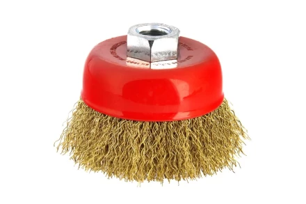 Кордщетка HAMMER чаша 85мм для УШМ гофрированная латунированная сталь (207-103) купить в Тобольске