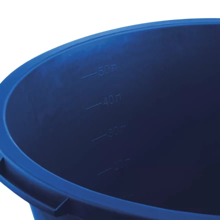 ЗУБР 60 л, первичный высокопрочный пластик, усиленный круглый строительный таз (06094-65) купить в Тобольске