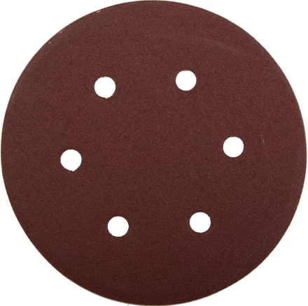 Круг шлифовальный ЗУБР &quot;МАСТЕР&quot; универсальный, из абразивной бумаги на велкро основе, 6 отверстий, Р100, 150мм, 5шт 35566-150-100 купить в Тобольске