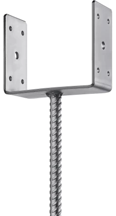 ЗУБР ОС-U, 141 x 120 x 60 мм, U-образное основание столба (310286-140) купить в Тобольске