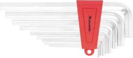 Набор ключей шестигранных имбусовых HEX, 1,5–10 мм, CrV,  9 шт., удлиненные ,  сатин  MATRIX 12304 купить в Тобольске