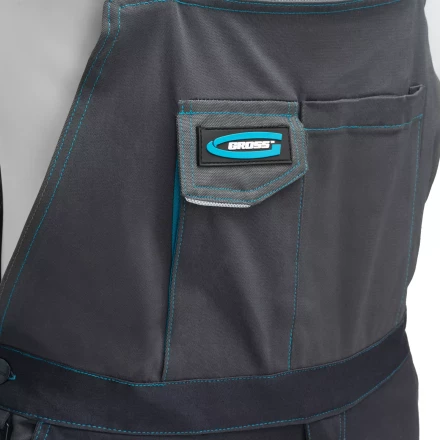 Полукомбинезон профессиональный рабочий Gross 90442, 97% хлопок 3% спандекс, M купить в Тобольске