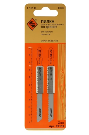 Пилка для электролобзика T101 B 2 шт. Энкор 27119 купить в Тобольске
