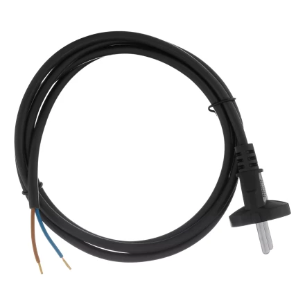 Шнур сетевой Denzel Energy Series, ПВС, 1,5 м, 2 x 1 мм, с неразборной вилкой, черный, 3 м, 37661 купить в Тобольске