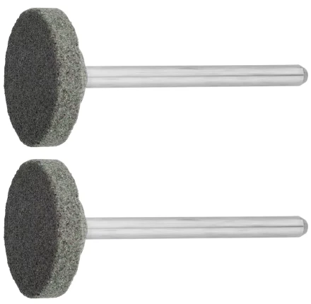 Круг ЗУБР абразивный шлифовальный из карбида кремния на шпильке, P 120, d 20x3,2мм, L 45мм, 2шт 35916 купить в Тобольске