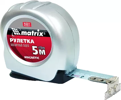 Рулетка Magnetic 7,5 м х 25 мм магнитный зацеп  MATRIX 31012 купить в Тобольске