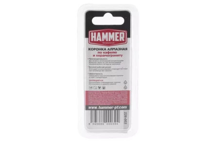 Коронка алмазная HAMMER Ф10х60мм (DHS 10.0*60/5) купить в Тобольске
