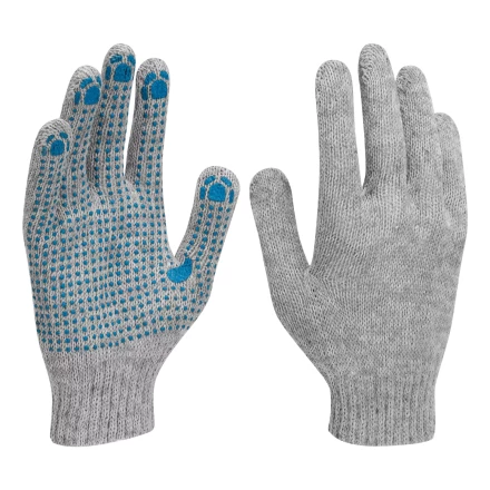 Перчатки трикотажные с ПВХ точкой, 5 пар в упаковке, БОПП-пакет, 7 класс// Россия 67837 купить в Тобольске