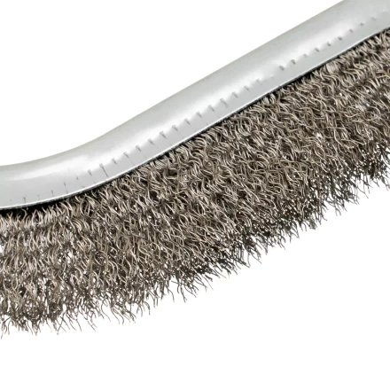 Щетка металлическая с пластмассовой ручкой, нержавеющая проволока Denzel 748287 купить в Тобольске