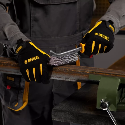 Щетка металлическая с пластмассовой ручкой, нержавеющая проволока Denzel 748287 купить в Тобольске