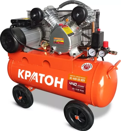 Компрессор масляный поршневой ременной Кратон AC-440-50-BDV 3 01 01 042 купить в Тобольске