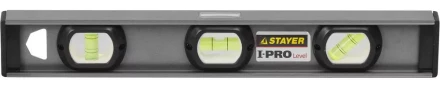 Уровень STAYER &quot;PROFESSIONAL&quot; I-PROLevel, усилен рельс с ручками, утолщен особопрочн профиль, точность 1мм/м, 3 ампулы, 40см 3477-040 купить в Тобольске