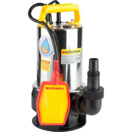 Насос GRINDA д/грязной воды погружной, нерж. сталь, пропускная способность 10000 л/час, высота подачи воды 6 м, 550 Вт GSPP-165-6 купить в Тобольске