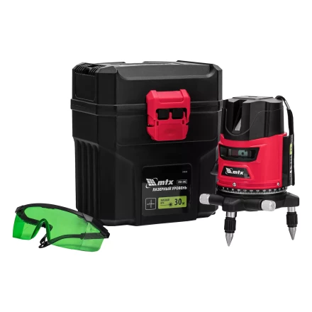 Лазерный уровень MTX CRX-30G, 30 м, зеленый луч, батарейки, резьба 5/8&quot; 35032 купить в Тобольске