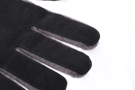 Перчатка двойная полушерстяная спилковый наладонник 150 г Сибртех артикул 68630 купить в Тобольске