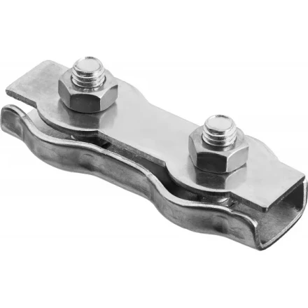 Зажим троса ЗУБР &quot;МАСТЕР&quot; двойной, оцинкованный, 8мм, 15 шт 4-304445-08 купить в Тобольске