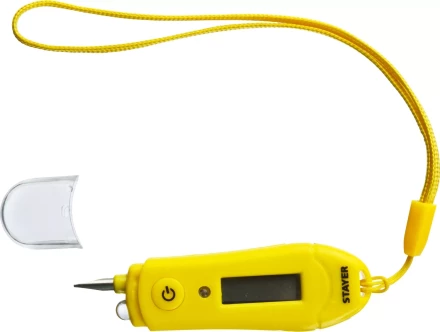 Тестер напряжения STAYER &quot;МASTER&quot; цифровой со световым индикатором, 12-220В, 70мм 45282 купить в Тобольске