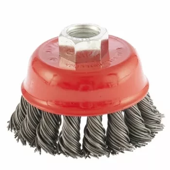 Щетка для УШМ, 65 мм, М14, &quot;чашка&quot;, крученая металлическая проволока  MATRIX 74620 купить в Тобольске