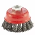 Щетка для УШМ, 65 мм, М14, &quot;чашка&quot;, крученая металлическая проволока  MATRIX 74620 купить в Тобольске
