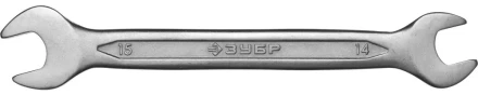 Ключ ЗУБР &quot;МАСТЕР&quot; гаечный рожковый, Cr-V сталь, хромированный, 14х15мм 27010-14-15 купить в Тобольске