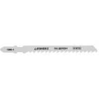 Полотна STAYER "PROFI", T144DF, для эл/лобзика, Bi-Metall, по дереву, ДВП, ДСП, EU-хвост., шаг 4мм, 74мм, 2шт 15985-4_z01