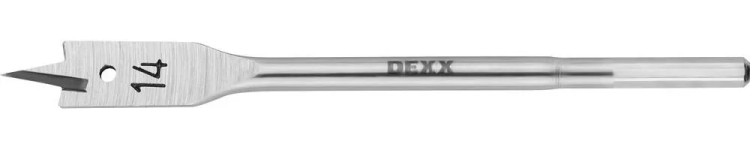Сверло по дереву перовое, шестигранный хвостовик, DEXX 2945-14, d=14мм 2945-14 купить в Тобольске