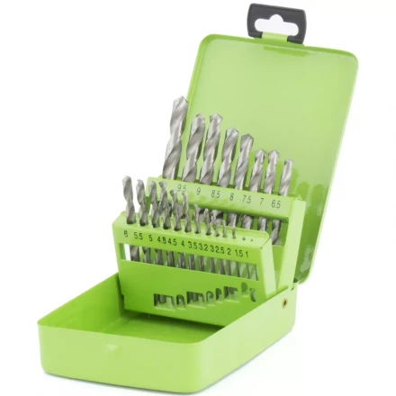 Набор сверл по металлу 1-10мм через 0,5мм 3,2мм 4,8мм HSS 21штука металлический бокс цилиндрический хвостовик СИБРТЕХ 723756 купить в Тобольске