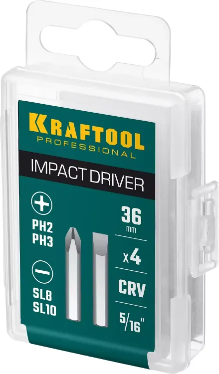 Биты для ударно-поворотных отверток KRAFTOOL 25551 купить в Тобольске