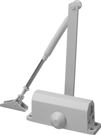 Доводчик дверной STAYER, для дверей массой до 40 кг, цвет белый 37916-50 купить в Тобольске