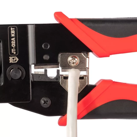 Кримпер многофункциональный КВТ JT-02А с 2 встроенными модулями для обжима RJ-45, RJ-12, RJ-11 (101929) купить в Тобольске