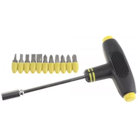 Набор STAYER Отвертка с Т-образной резиновой ручкой с битами, 12 предметов 2541-H6 купить в Тобольске