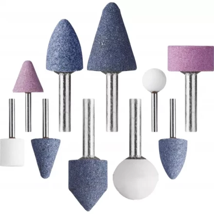 Набор STAYER &quot;MASTER&quot;: Абразивные минишарошки-насадки для гравера и дрели, хвостовик d 3,2 / 6,0мм, 10 предм. 2989-H10 купить в Тобольске