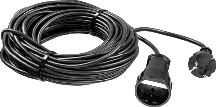 ЗУБР ПВС-207-Ш, ПВС, 2 x 0.75 мм2, 20 м, 2200 Вт, силовой удлинитель-шнур (55023-20) купить в Тобольске