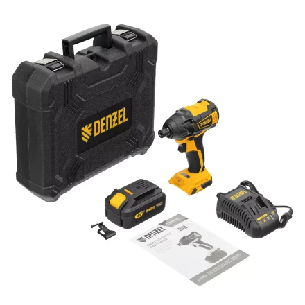 Винтоверт ударный аккумуляторный Denzel 26510 бесщеточный CID-IB-200 18В Li-Ion купить в Тобольске