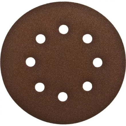 Круг шлифовальный ЗУБР &quot;СТАНДАРТ&quot; из абразивной бумаги на велкро основе, 6 отв., Р120, 150мм, 5шт 35350-150-120 купить в Тобольске