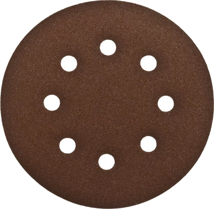 Круг шлифовальный ЗУБР &quot;СТАНДАРТ&quot; из абразивной бумаги на велкро основе, 6 отв., Р120, 150мм, 5шт 35350-150-120 купить в Тобольске