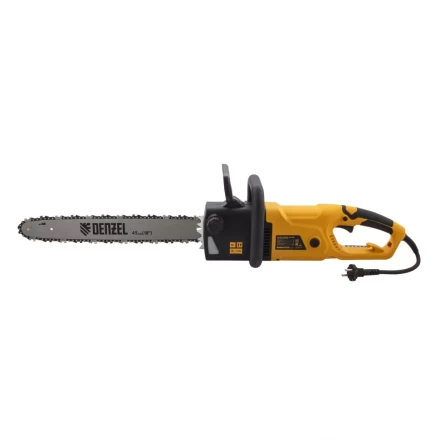 Пила цепная электрическая Denzel EDS-2200 2.2 кВт продольная шина 45 см шаг 3/8 паз 1.3 мм 62 звена 95619 купить в Тобольске
