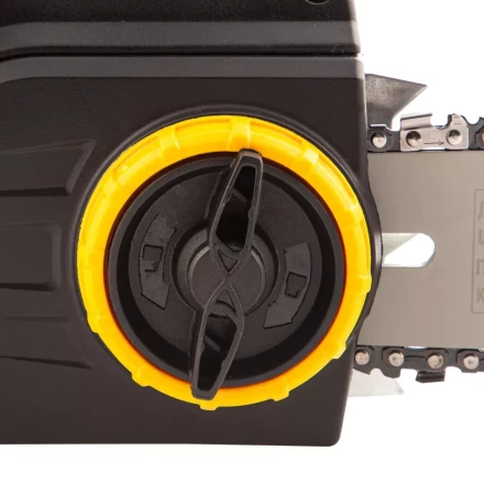 Пила цепная электрическая Denzel EDS-2200 2.2 кВт продольная шина 45 см шаг 3/8 паз 1.3 мм 62 звена 95619 купить в Тобольске