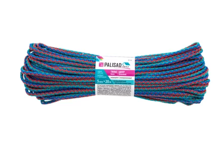 Шнур бельевой полипропиленовый с сердечником, 5 мм L 20 м, цветной, Home Palisad 937135 купить в Тобольске